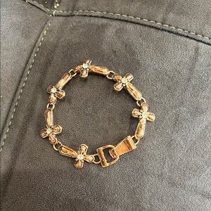 Fashion Jewelry Gold Cross Charm Bracelet